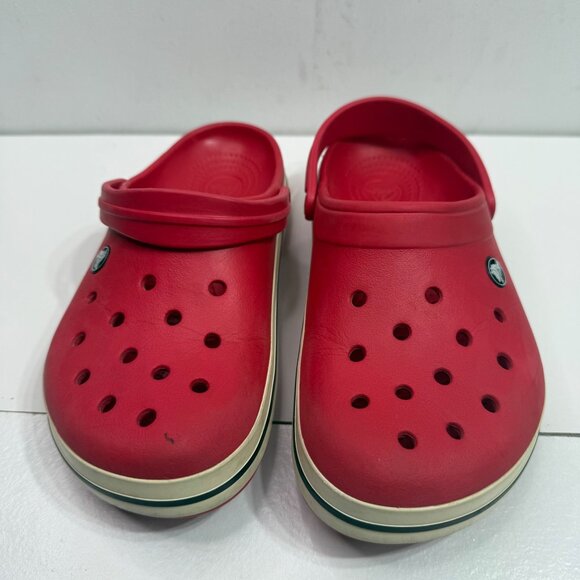 Crocs Unisex M7/W9 Red Clog Slip On Comfort Shoes Footwear - Picture 2 of 6
